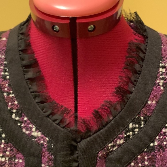 Katherine Tweed style jacket with contrasting sleeves - Picture 6 of 14